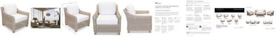 Furniture Willough Outdoor Club Chair, with Sunbrella&reg; Cushions, Created for Macy's